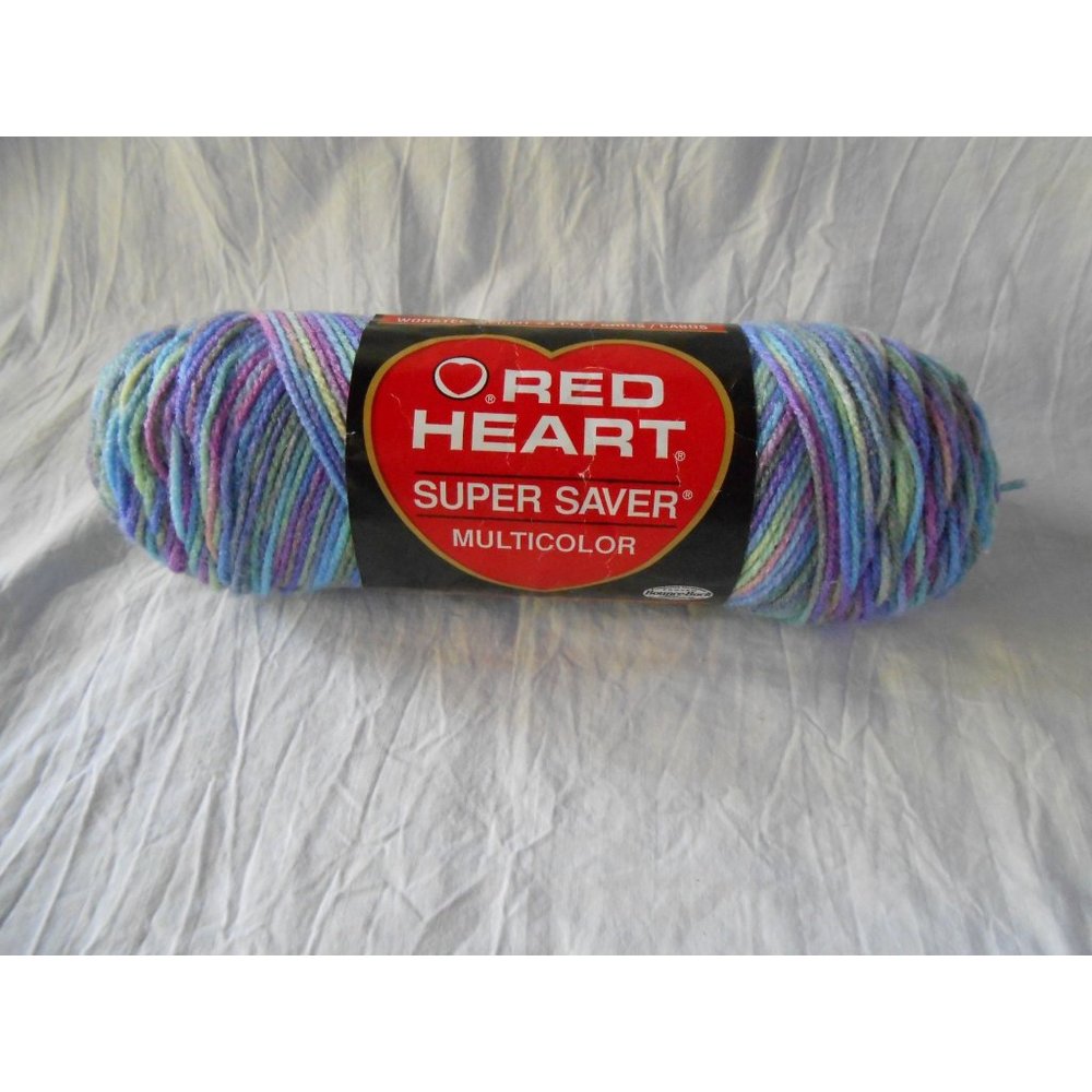 NEW Red Heart Super Saver Yarn Rainbow Variegated Monet‎ 0310 6 OZ 4 PLY 1 Skein
